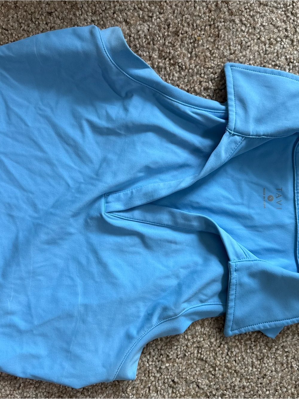 Light Blue Sleeveless Polo Top
